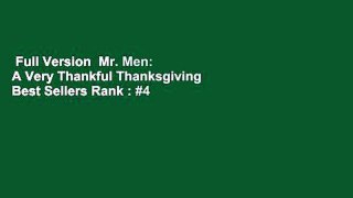 Full Version  Mr. Men: A Very Thankful Thanksgiving  Best Sellers Rank : #4