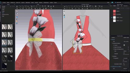 Diseño de moda fiesta 3-2020 (Clo3d & Marvelous Designer)