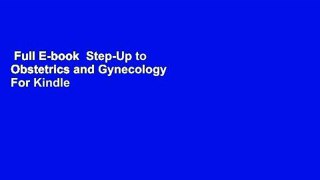 Full E-book  Step-Up to Obstetrics and Gynecology  For Kindle