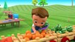 Learn Colors With Animal - Learn Colors and Fruits Names for Children with Little Baby Fun Play Cutting Fruits Toy Train 3D Kids