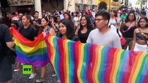 Los  activistas LGTB del Perú organizan una protesta para exigir sus derechos