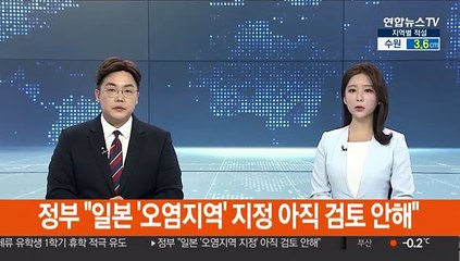 정부 "일본 '오염지역' 지정 아직 검토 안 해"