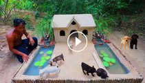 Rescues Abandoned Puppies By Building A Mud House And Swimming Pool For Them
