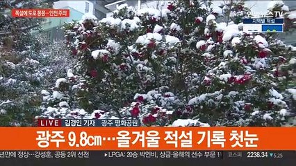 한라산 45㎝ 폭설…호남·제주 내일까지 눈