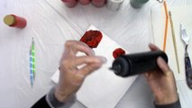 How to Paint Poppies with a Straw -  Poppies  - Easy Acrylic Straw Blown Technique MUST SEE