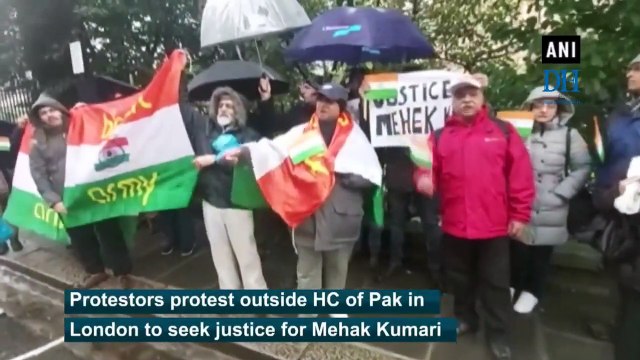 Protest held outside Pak High Commission in London to seek justice for Mehak Kumari