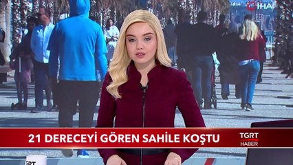 Antalya'da 21 Dereceyi Gören Sahile Koştu