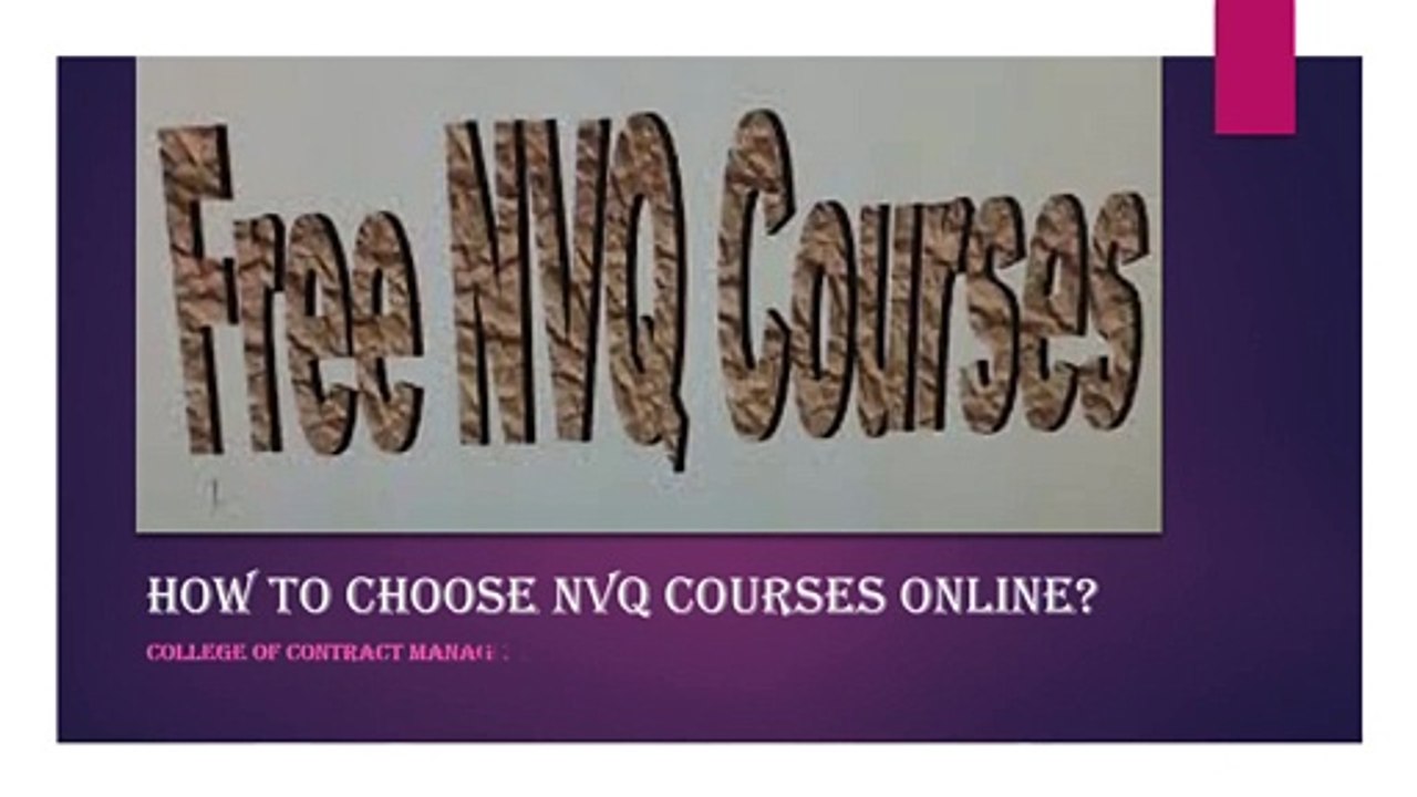 How to choose NVQ Courses Online