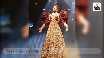 रैम्प पर सारा के दिलकश अंदाज