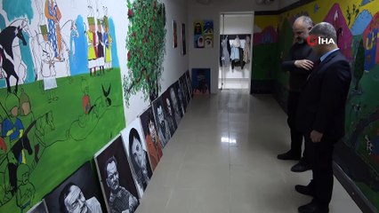 Kalorifer dairesi, sanat atölyesi oldu