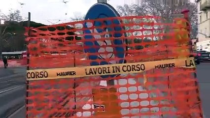 Raggi - I lavori per il prolungamento della preferenziale su via Marmorata (17.02.20)