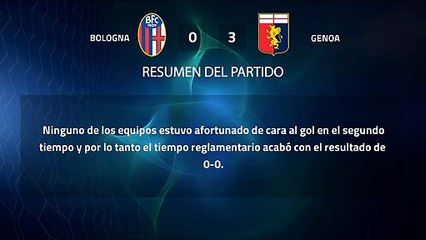 Resumen partido entre Bologna y Genoa Jornada 24 Serie A