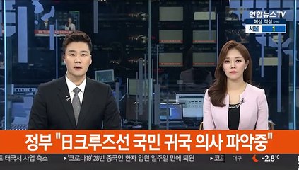 정부 "日크루즈선 국민 귀국 의사 파악 중"