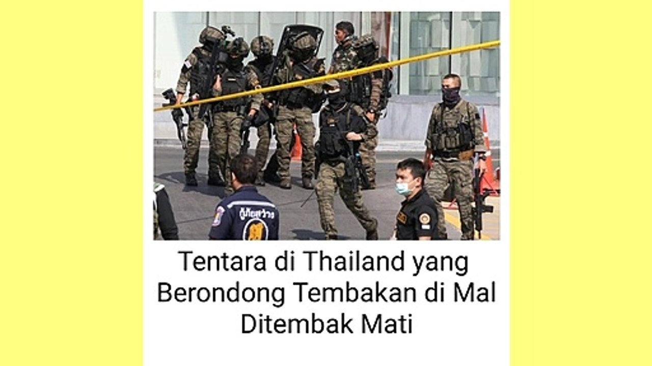 entara Gila Thailand TEMBAK Warga Di dalam Mall..!!