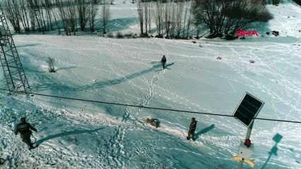 Erzurum-bir haftadır kayıp olan didem yüzeyi buz tutan karasu nehrinde aranıyor-5