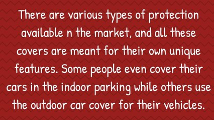 Important ways to install covers on cars
