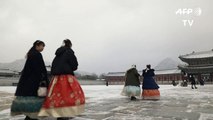 Corée du Sud: Séoul enregistre sa plus forte chute de neige en un jour cet hiver