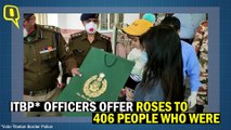 Coronavirus: ITBP Offer Roses to People Being Released From Quarantine