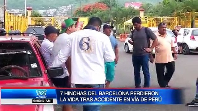 Imágenes sobre el trágico accidente donde fallecieron siete hinchas del Barcelona en Perú
