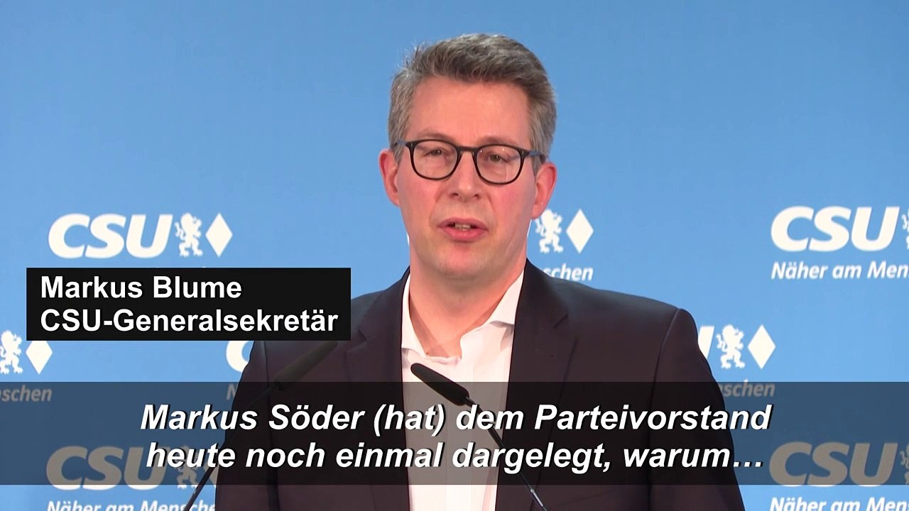 CSU: Entscheidung über CDU-Vorsitz und K-Frage trennen