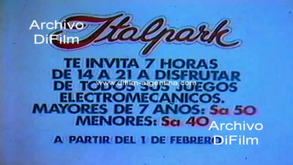 Italpark Carnaval '84 con los mejores recitales en vivo 1984
