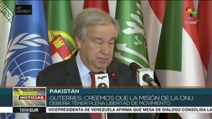 Guterres pide a Pakistán e India respetar resoluciones sobre Cachemira