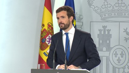 Download Video: Casado pide a Sánchez renunciar a la mesa con los independentistas