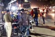 इटावा -बकेवर पुलिस ने कई बाइकों के काटे चालान,1 बाईक को किया गया सीज