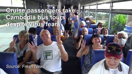 Cruise passengers take Cambodia bus tours despite virus fears
