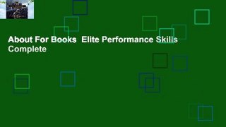 About For Books  Elite Performance Skills Complete