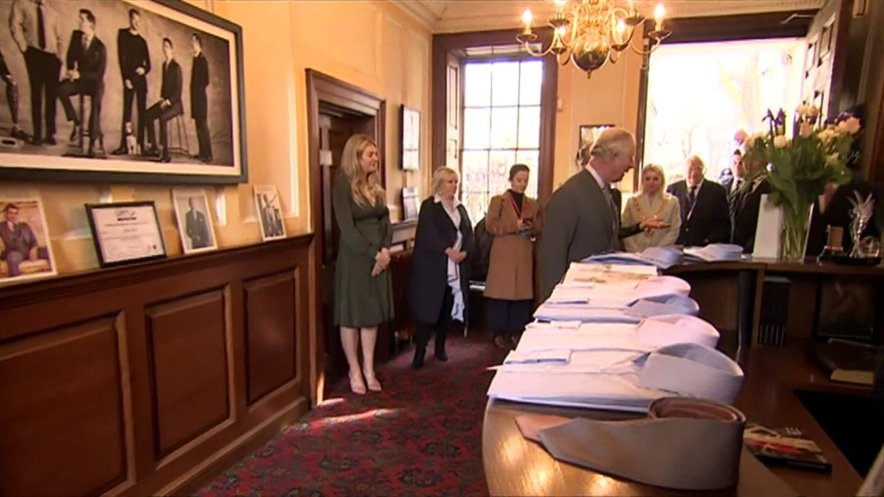 Prince Charles Visits Shirt Maker Workshop in Gloucester