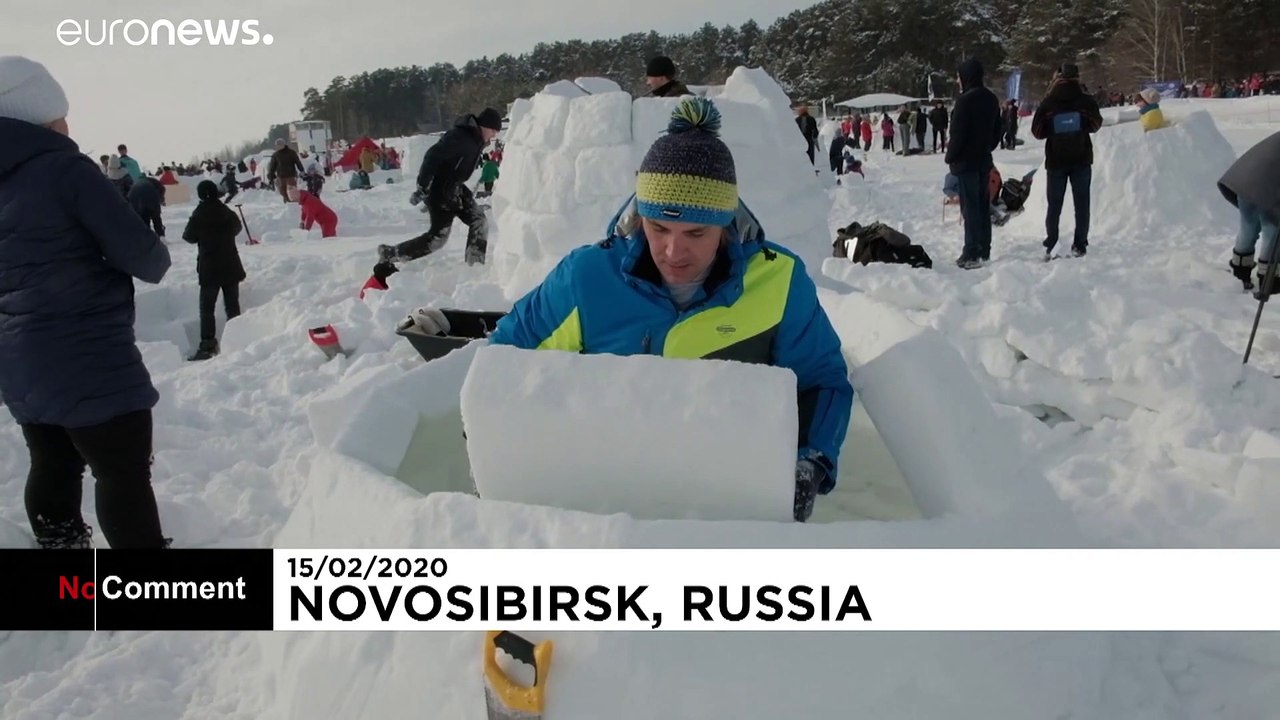 Nowosibirsk: Über 100 Teilnehmer beim Iglu-Wettbewerb