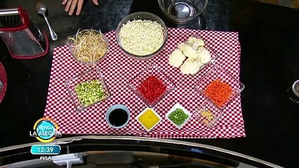 Receta saludable de arroz frito de coliflor. | Venga La Alegría