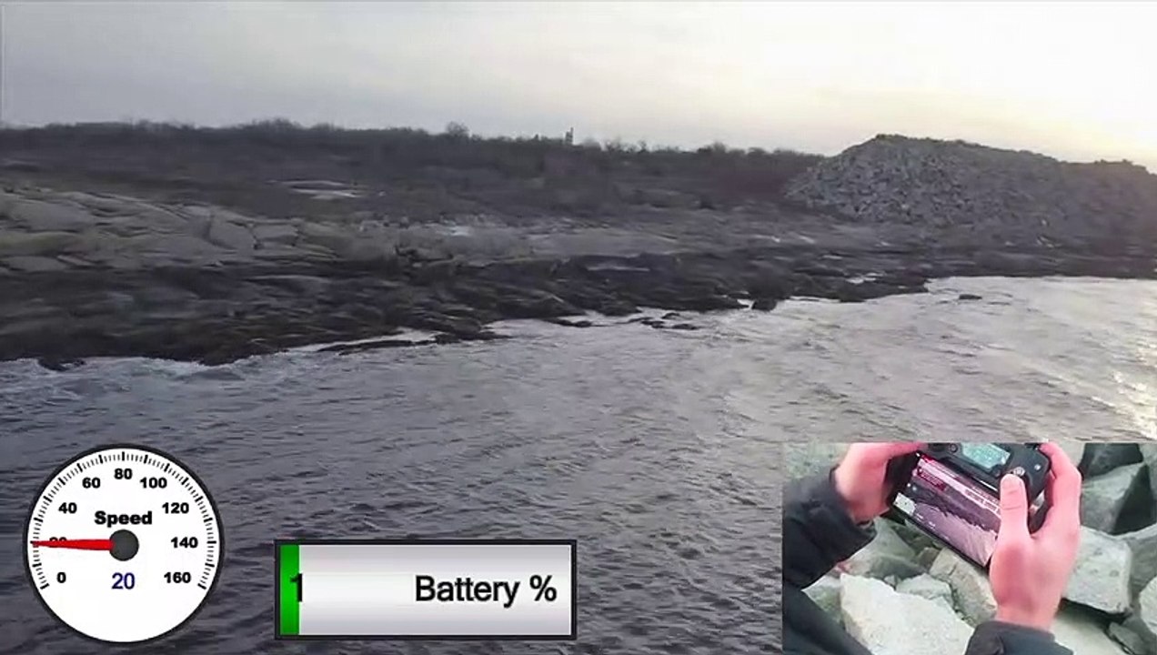 Drone with Low Batter Barely Makes it Back to Land