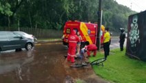 Siate atende ciclista ferido em colisão de trânsito no Bairro Country