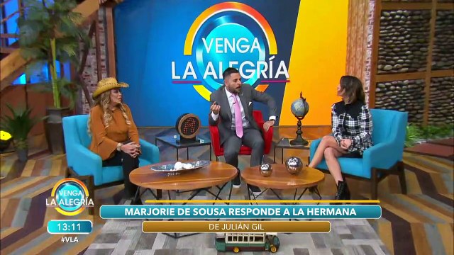Sigue la pelea entre Marjorie de Sousa y la familia de Julián Gil. | Venga La Alegría