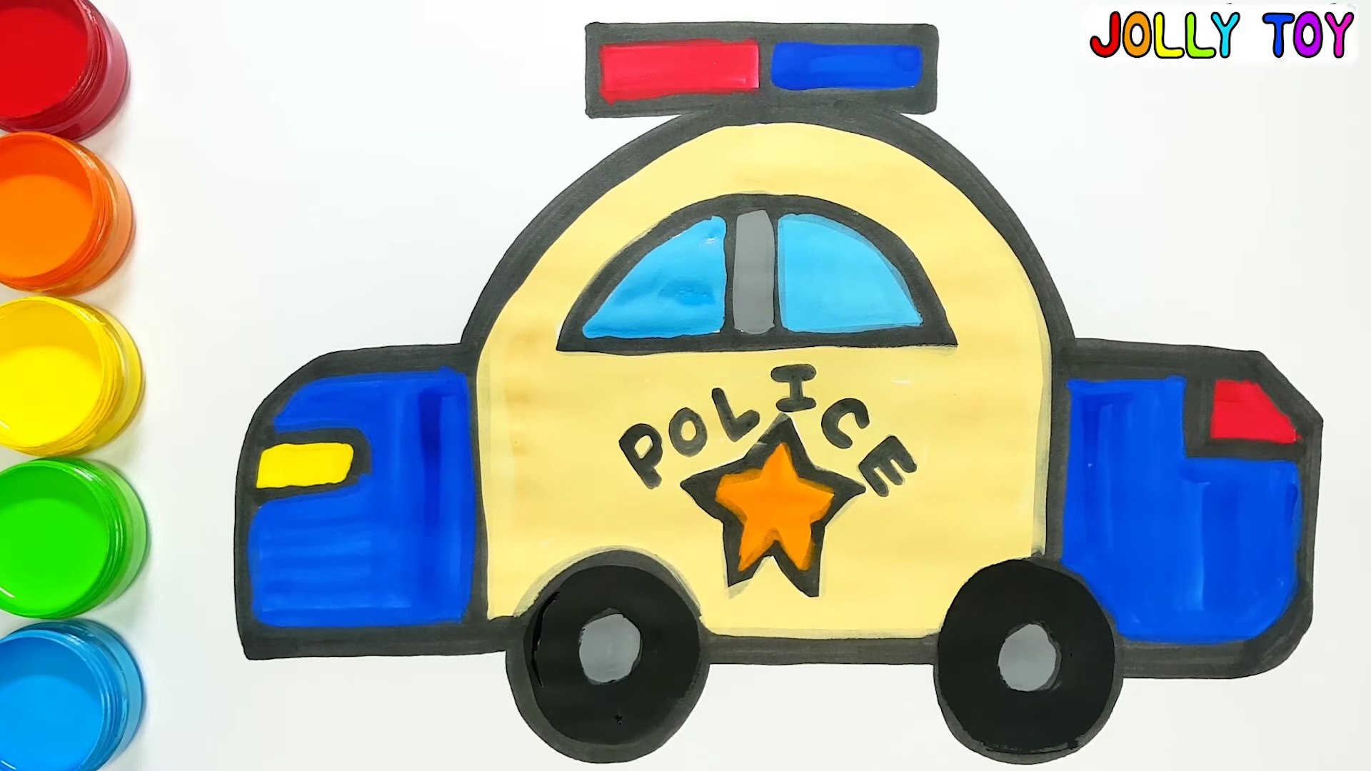 how to draw a police car step by step  Cars preschool, Easy drawings for  kids, Learning to draw for kids