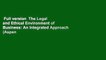 Full version  The Legal and Ethical Environment of Business: An Integrated Approach (Aspen