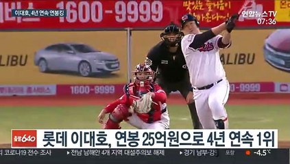 이대호와 롯데, 올해도 KBO리그 연봉 1위