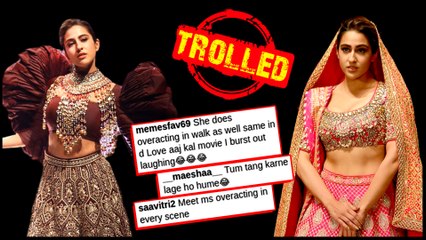 Sara Ali Khan BADLY Trolled For Her BRIDAL Rampwalk, FANS Insult Her For Love Aaj Kal
