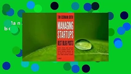 Managing Startups: Best Blog Posts  Review