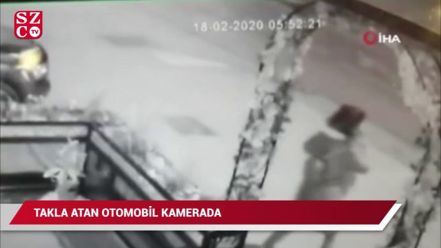 Bağdat Caddesi’nde otomobil takla attı
