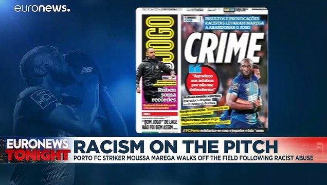 FC Porto player Moussa Marega walks off pitch after 'idiots' shout racist chants