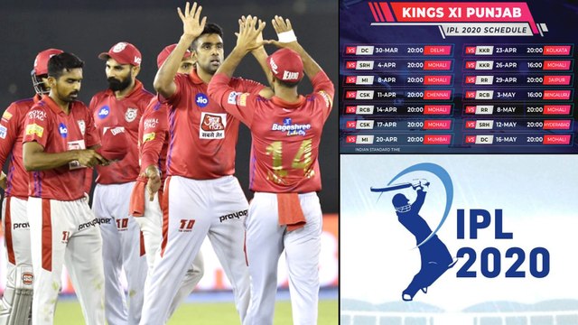 IPL 2020 : Kings XI Punjab (KXIP) Full Schedule/Fixtures And Timings, Venues