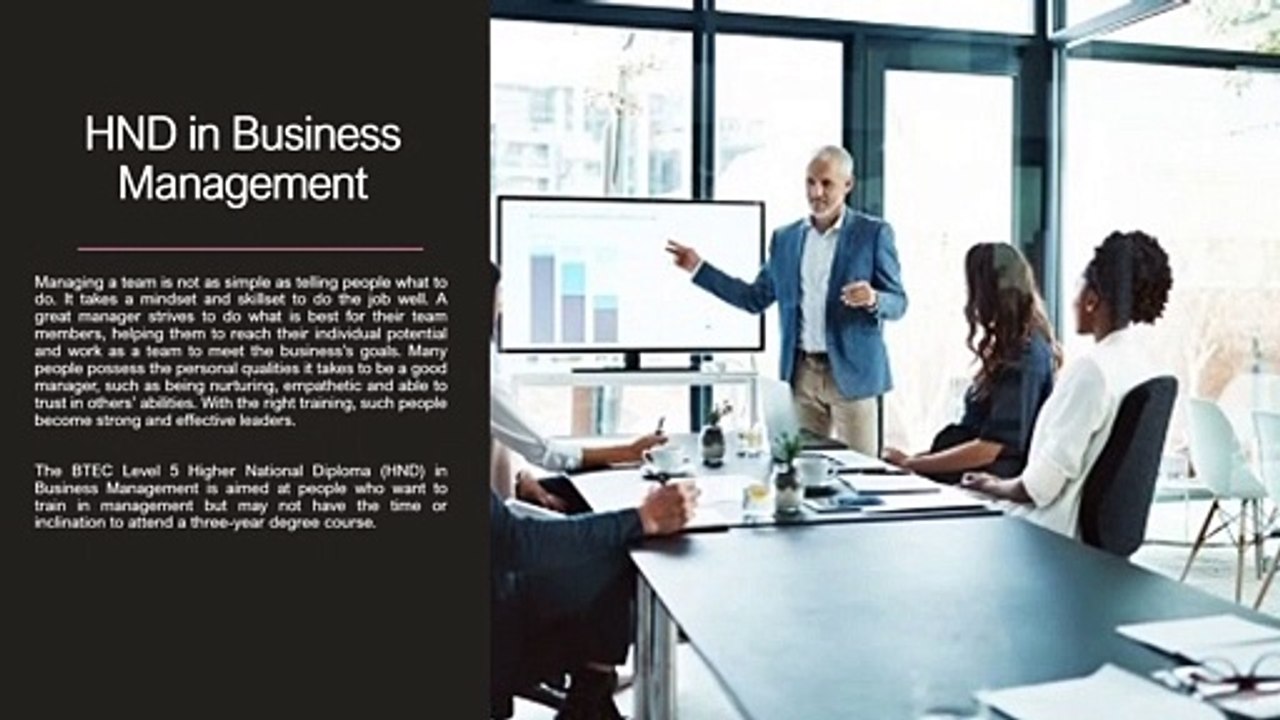 HND  business management distance learning