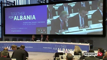 Report TV - Konferenca e donatorëve/ Italia 65 milionë euro projekte për Shqipërinë