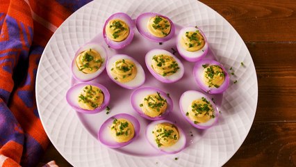 These Are The Best (And Most Festive) Deviled Eggs EVER