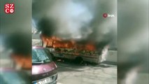 İstanbul’da otobüs alev alev yandı