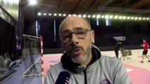 Le coach Gilles Derot avant le match Istres Provence Handball - Chartres
