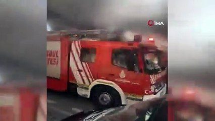 Ümraniye’de otobüsün alev alev yandığı anlar kamerada